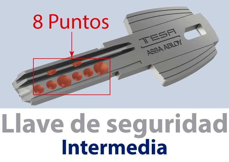 llave de seguridad intermedia