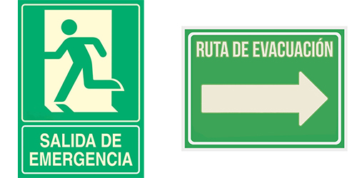 Señalización para puertas de emergencia